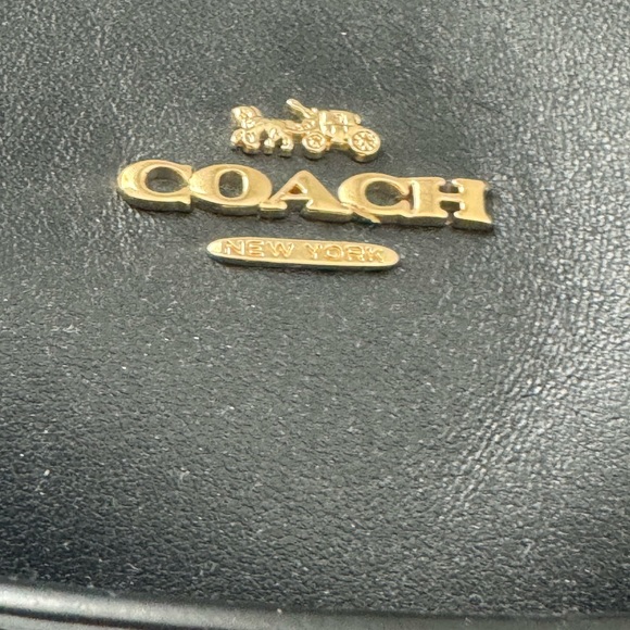 Coach Black Boston Bag Satchel with Gold Accents Turnlock / kisslock + key charm - Picture 6 of 14